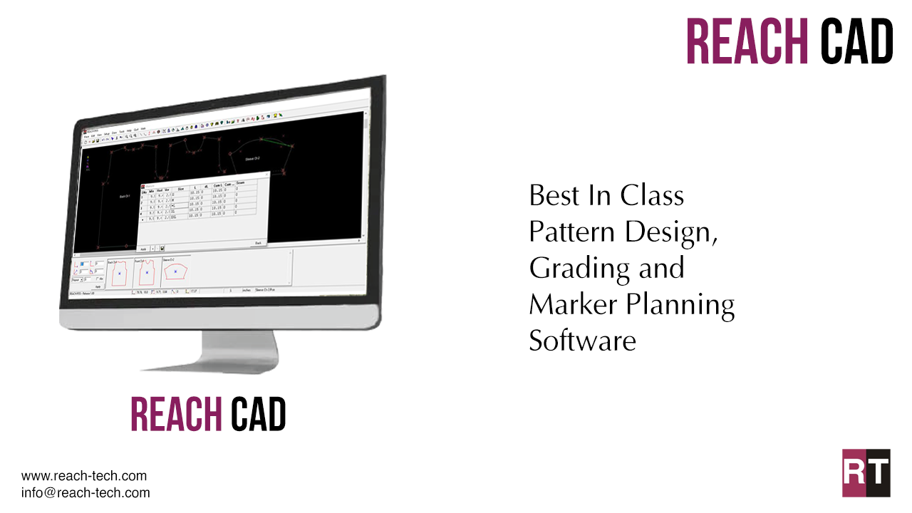 Apparel garment clothing fashion CAD Software REACH CAD